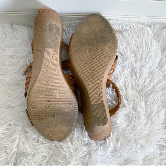 Leather Wedge Sandals Size 7 - Picture 12 of 12